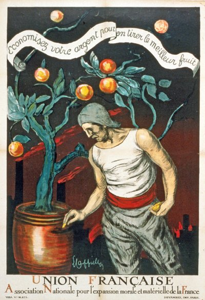 Unión Francesa Asociación Nacional para la expansión moral y material de Francia, pub. 1914-18 de Leonetto Cappiello